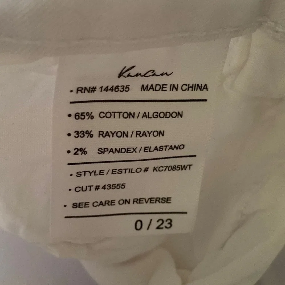 Kancan NWT High Waist Skinny Jeans White Size 0